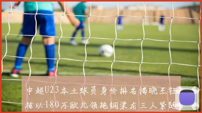 中超U23本土球员身价排名揭晓王钰栋以180万欧元领跑铜梁龙三人紧随其后