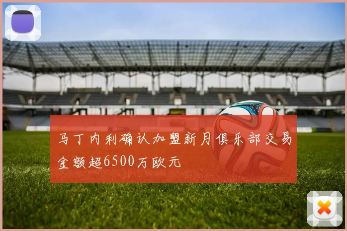 马丁内利确认加盟新月俱乐部交易金额超6500万欧元